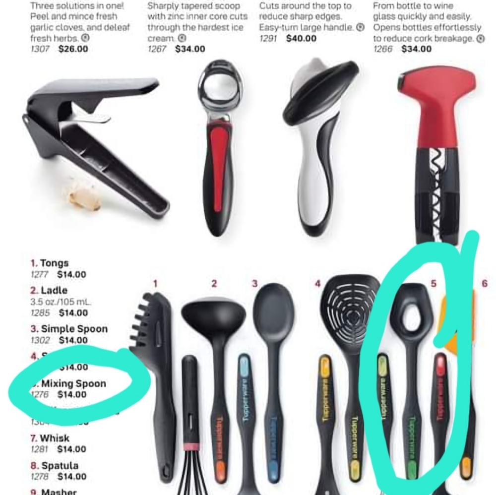 Tupperware mixing spoon